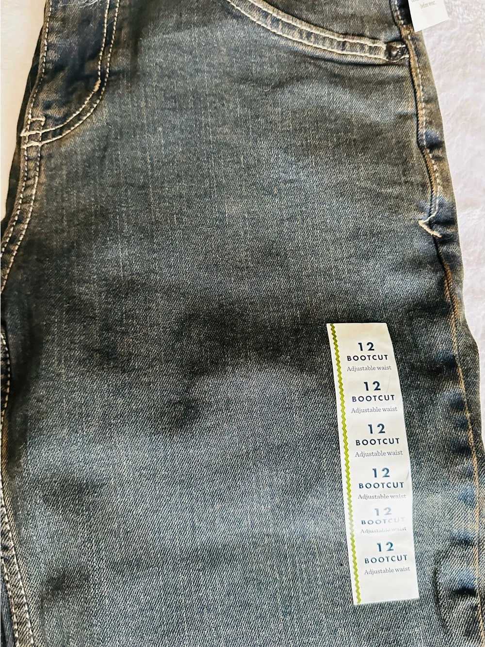 Cat & Jack Boys Bootcut Jeans - Dark Gray Wash